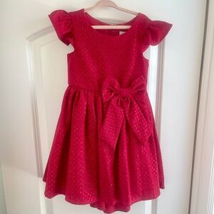 Rare Editions Girls Formal Red Sparkly Dress Size 4/4T